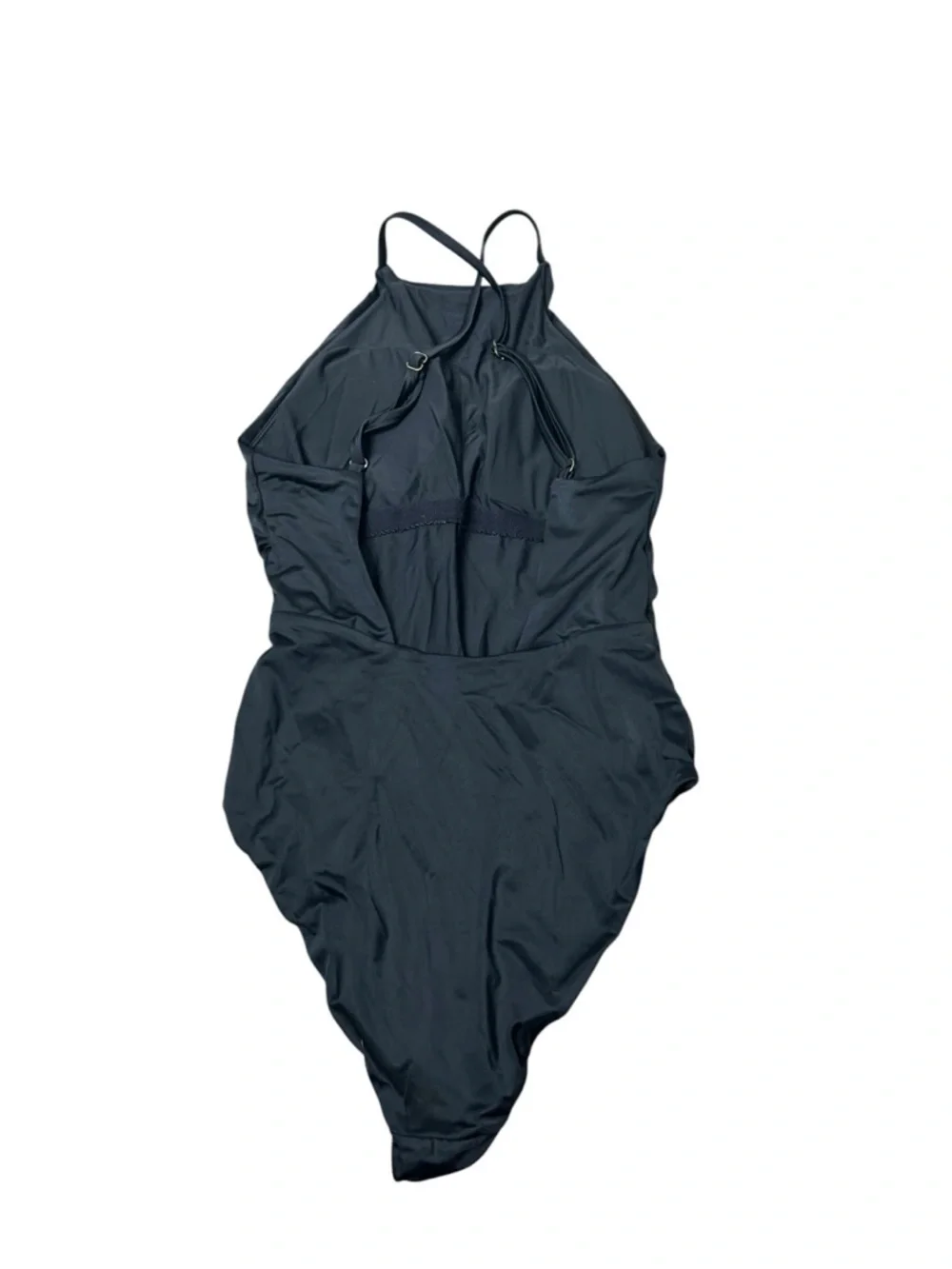 Andie Swim Womens The Asbury One Piece Swimsuit Black Open Back Size Small